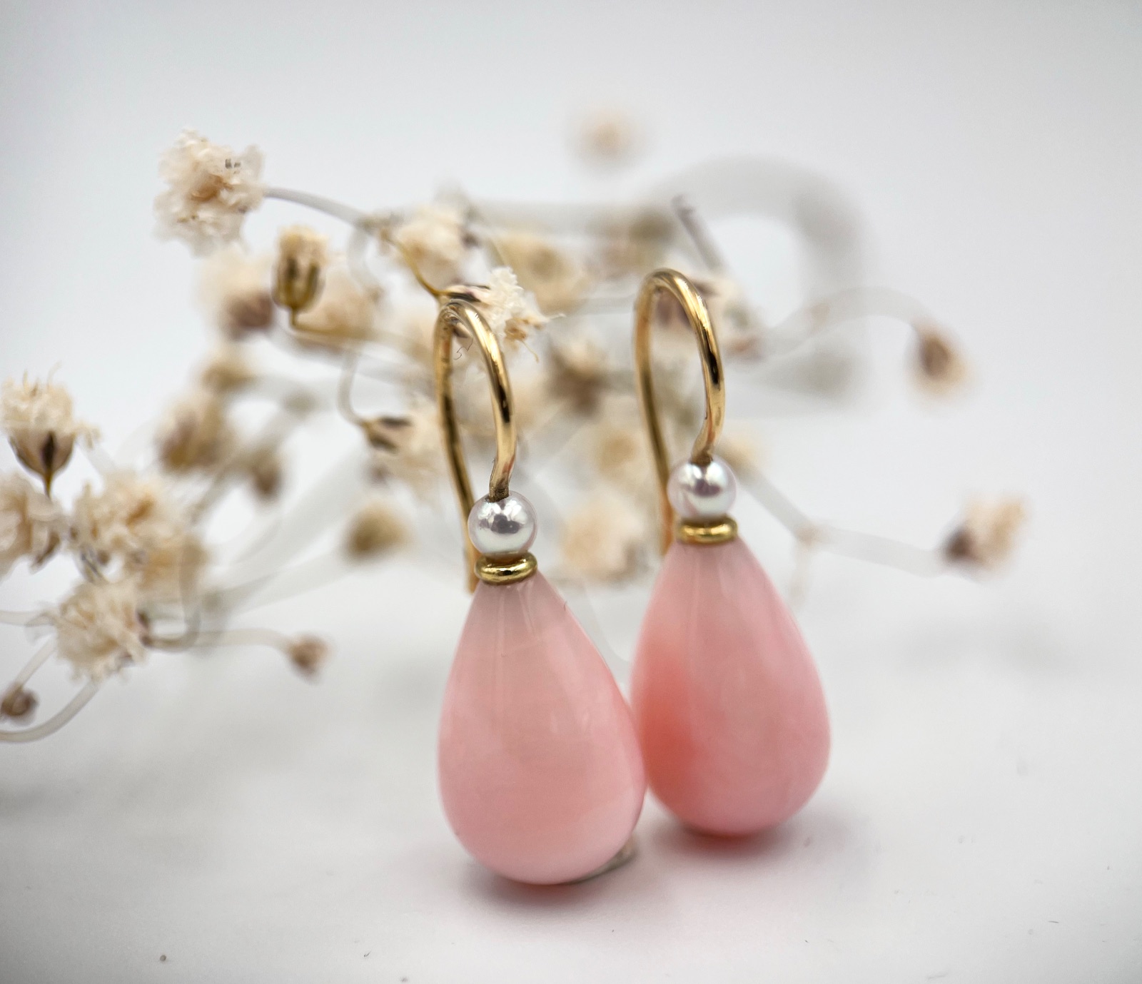 Ohrhänger Pinkopal und Perle